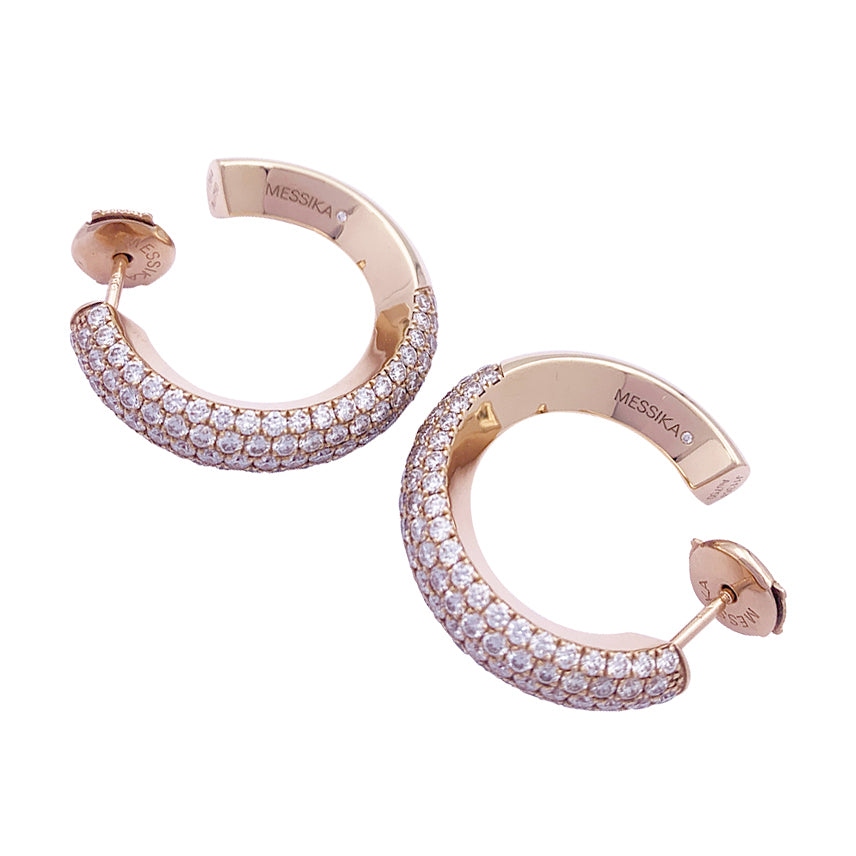 Créoles Messika "Divine Enigma" or rose, diamants. 1
