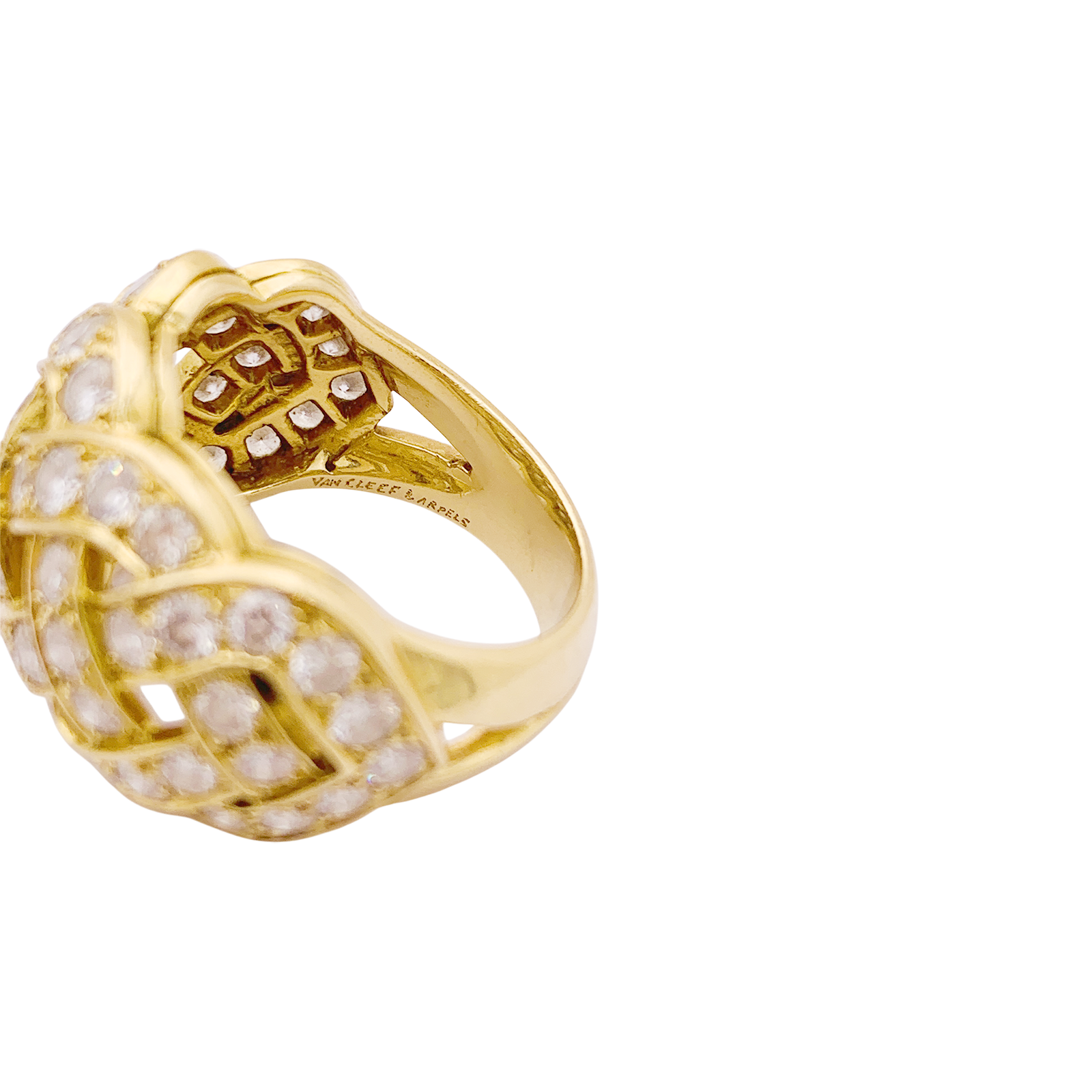 Bague Van Cleef & Arpels, « Tresse », or jaune 750/000, diamants. 5