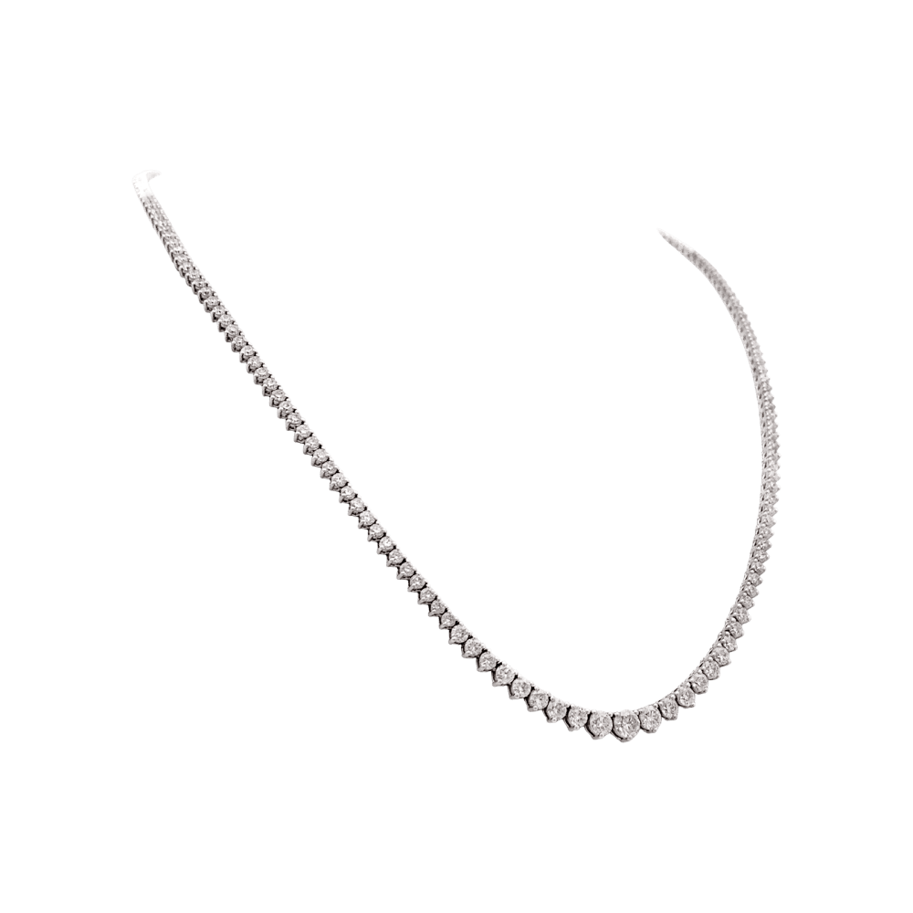 Collier rivière en or blanc et diamants. 4