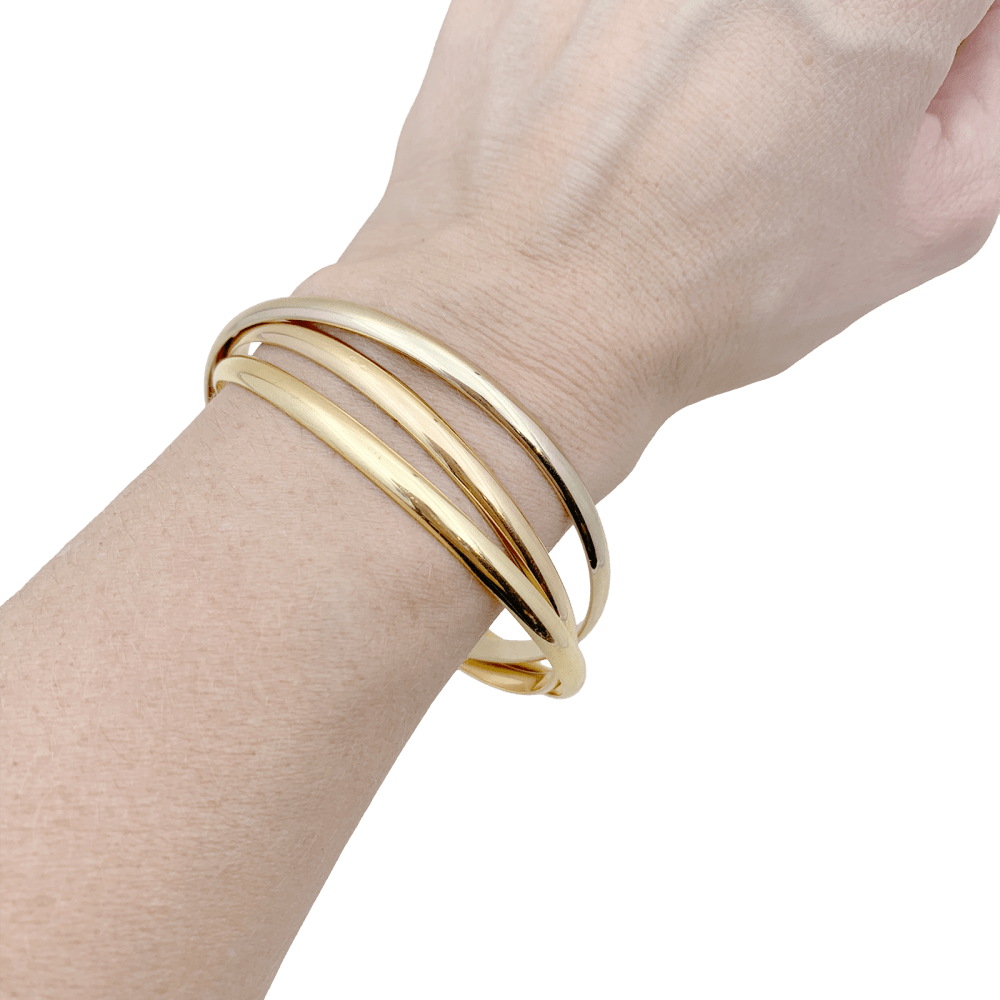 Bracelet Cartier, "Trinity", trois ors. 7