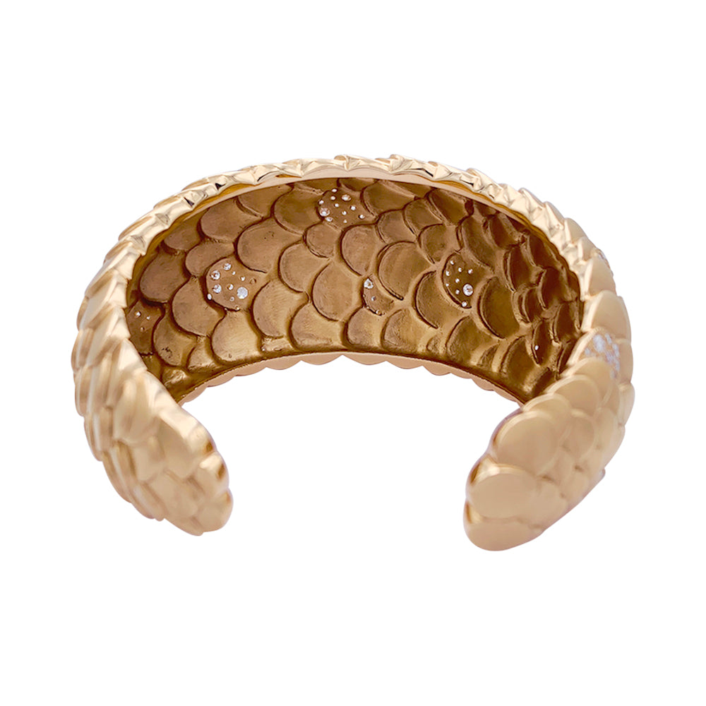 Bracelet Pomellato, "Sirène", or rose, diamants. 4