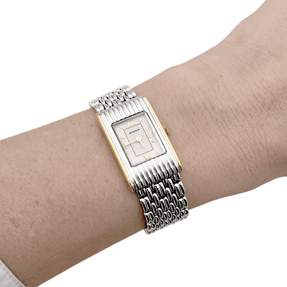 Montre Boucheron, "Reflet", acier et or jaune. 6