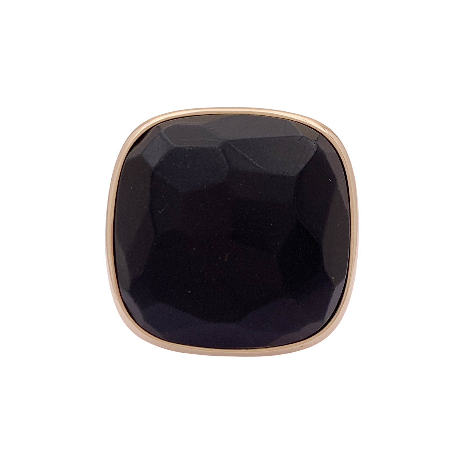 Bague Pomellato "Victoria", or rose, jais. 1