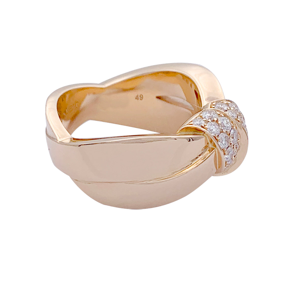 Bague Chaumet, "Liens Séduction", or rose et diamants. 1