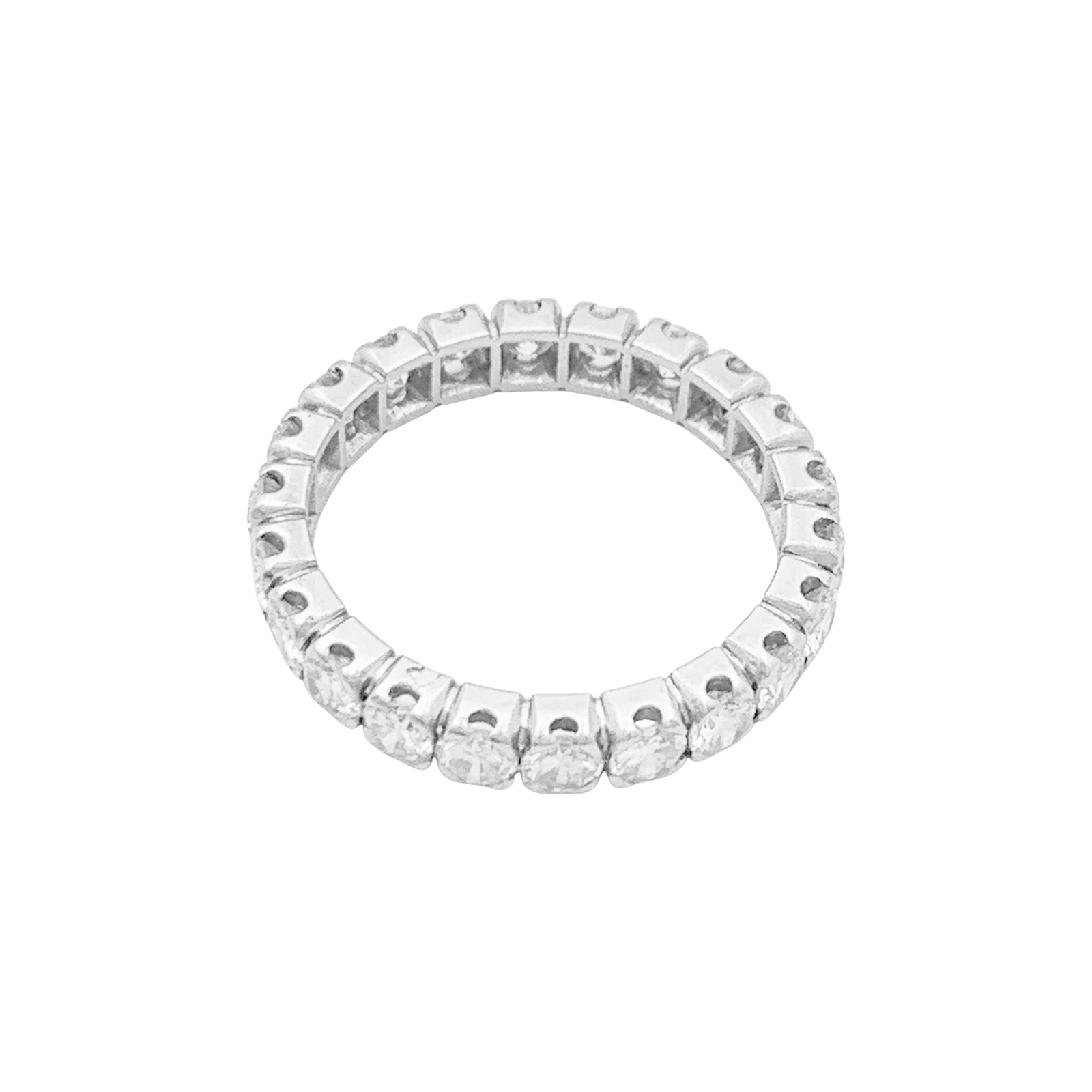 Bague alliance américaine platine et diamants. 4