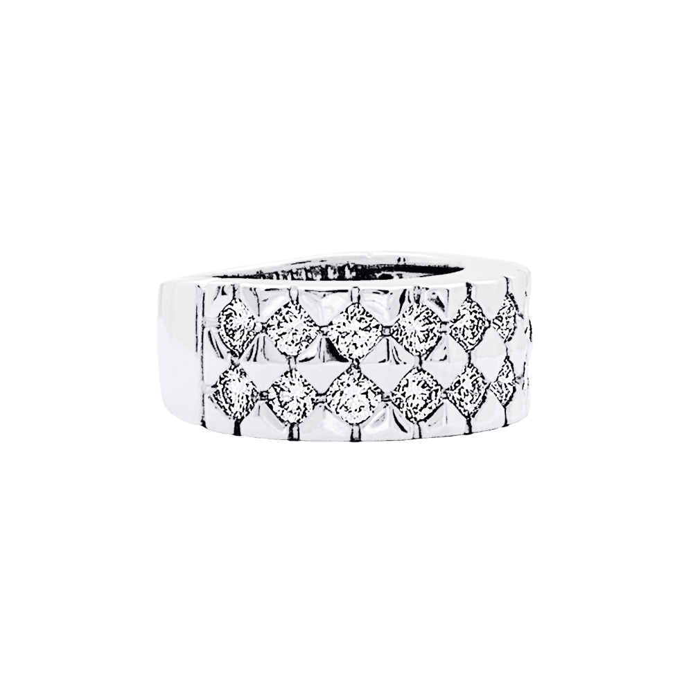 Bague Boucheron, or blanc et diamants. 4