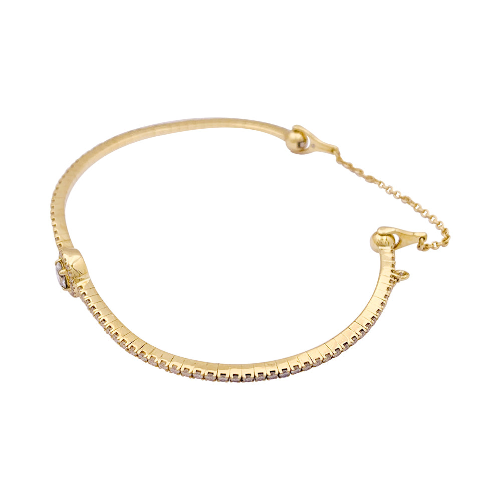 Bracelet Messika, "Glam'Azone", or jaune et diamants. 1