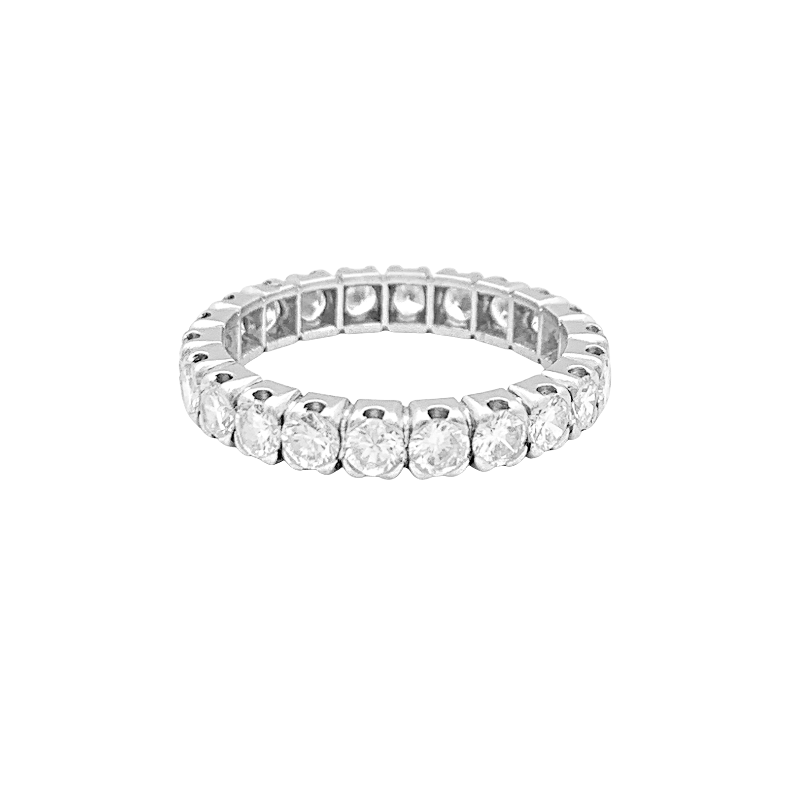 Bague alliance américaine platine et diamants. 1