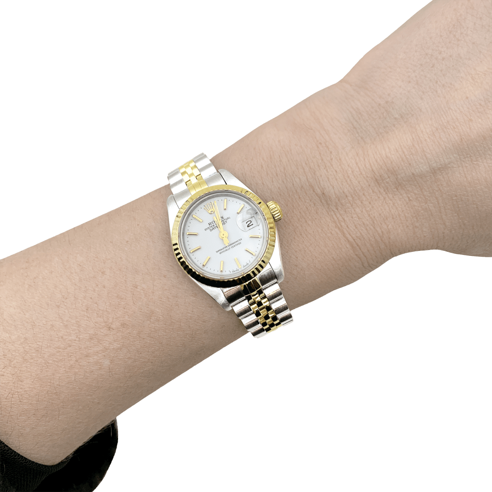 Montre Rolex, "Oyster Perpetual Lady-Datejust", acier et or jaune. 6