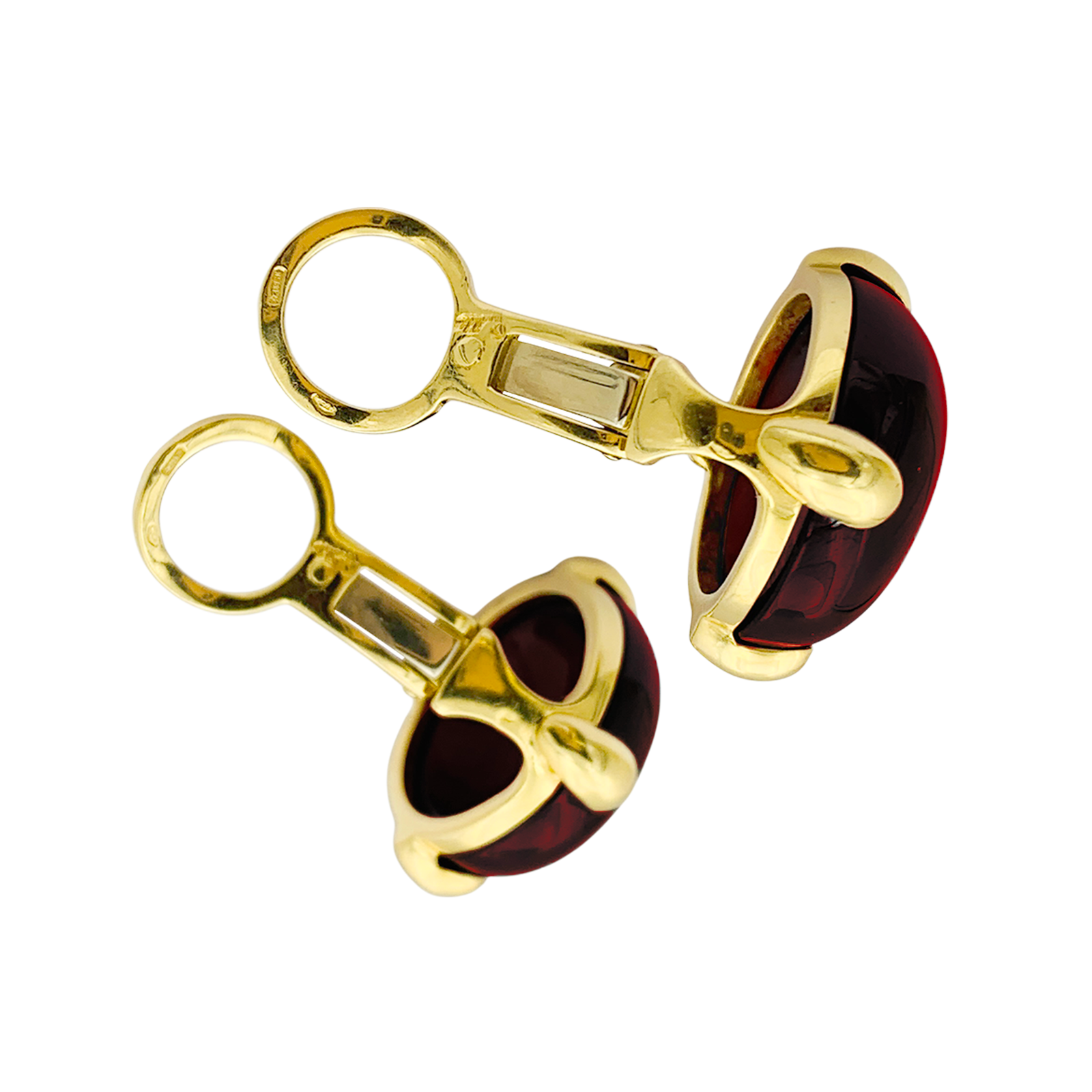 Boucles d'oreilles Pomellato, "Griffe", grenat, or jaune. 4