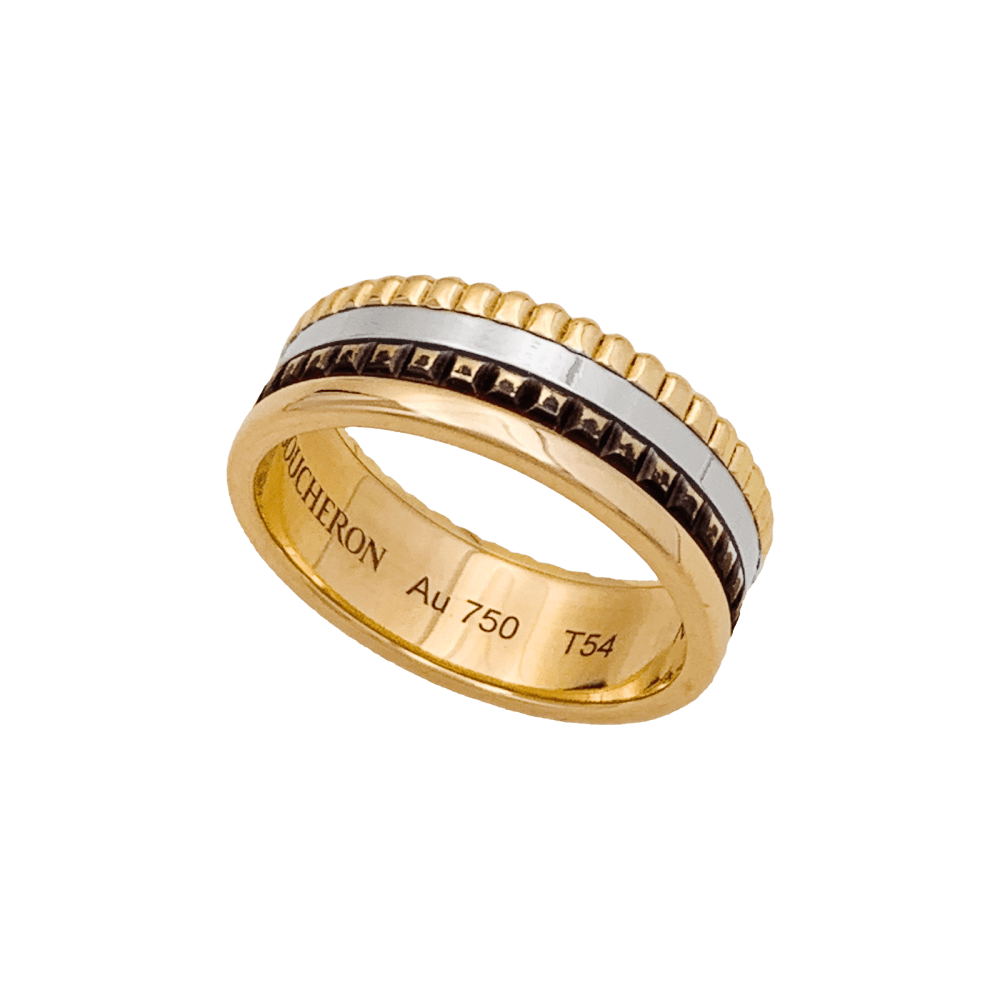 Bague Boucheron,"Quatre", en ors rose, blanc et jaune. 4