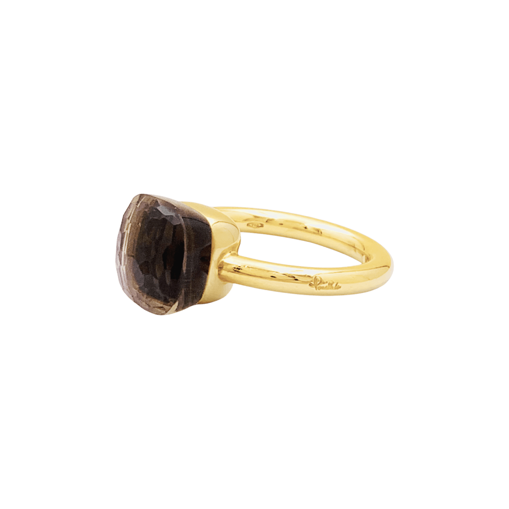 Bague Pomellato, "Nudo Classique", deux ors et quartz fumé. 3