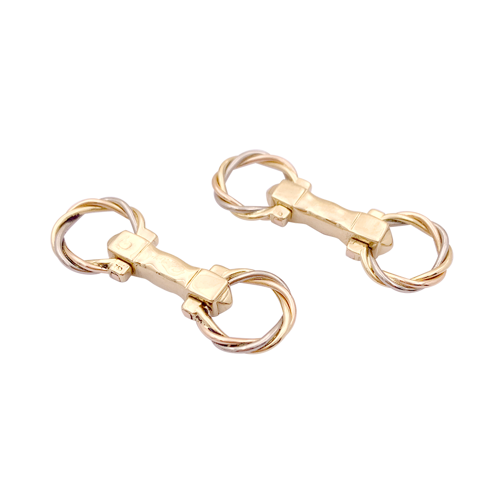 Boutons de manchette Cartier "Trinity", trois ors. 1