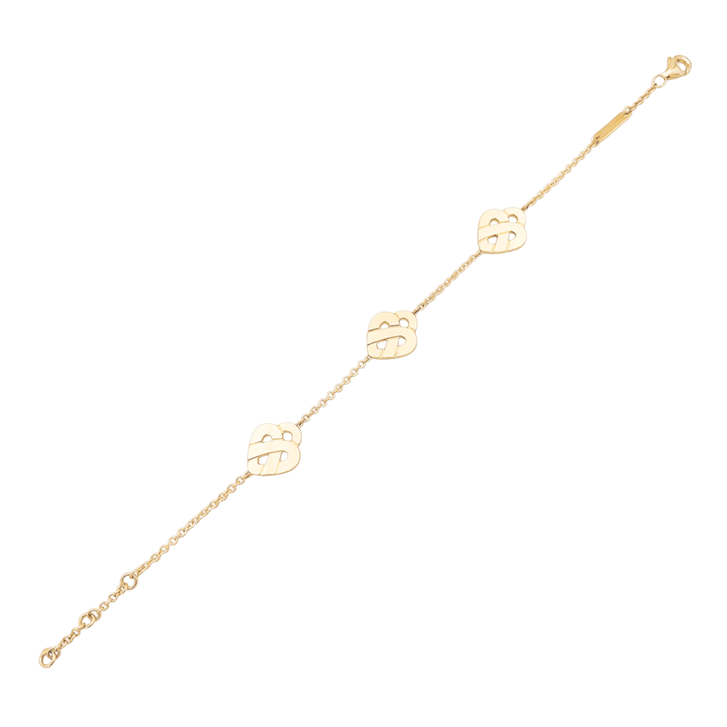 Bracelet Poiray, "Coeur entrelacé" modèle multi, or jaune 3