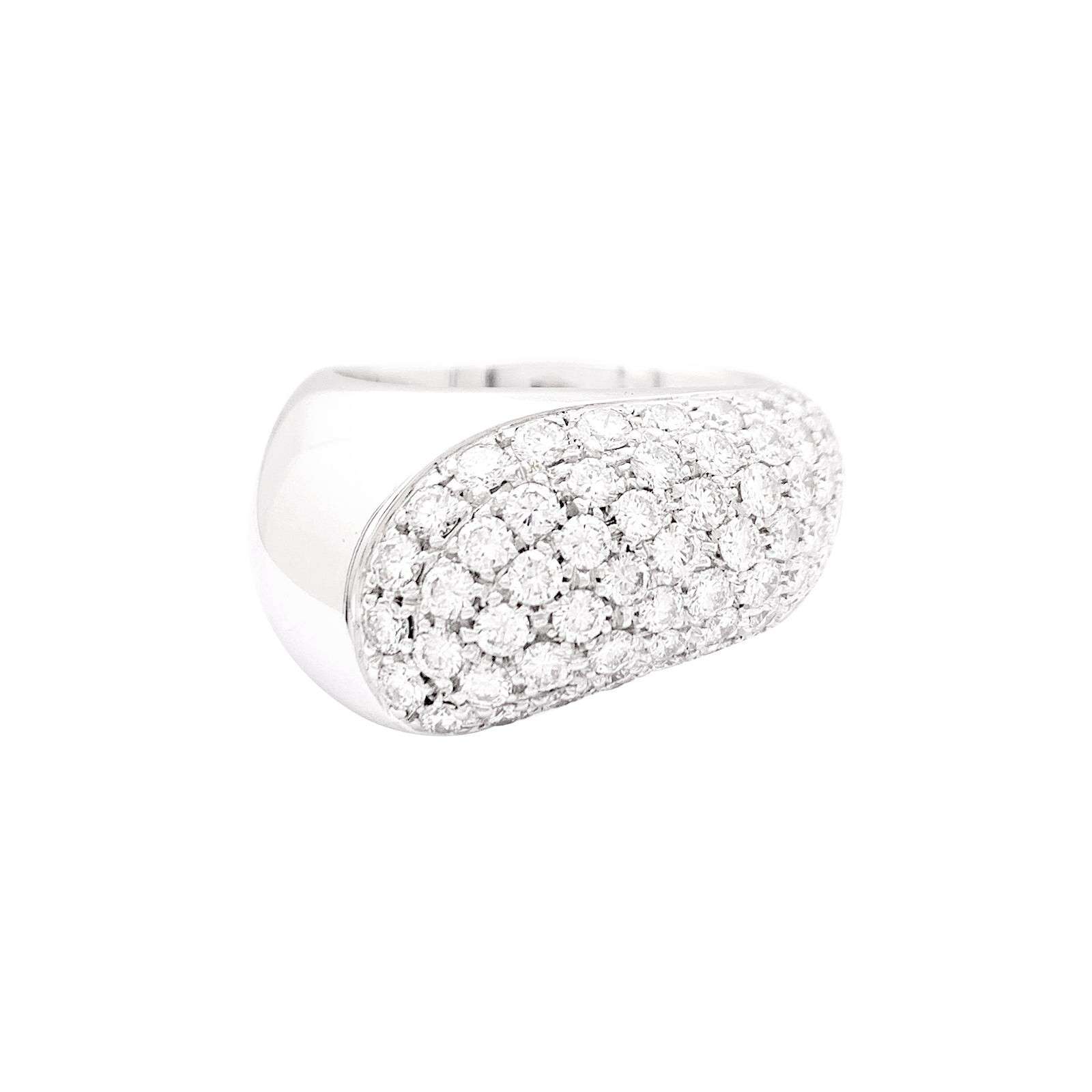 Bague Chaumet, "Hommage à Venise", or blanc, diamants. 3
