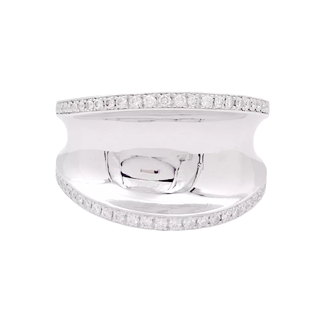 Bague Chopard "Impérial" or blanc, diamants. 1