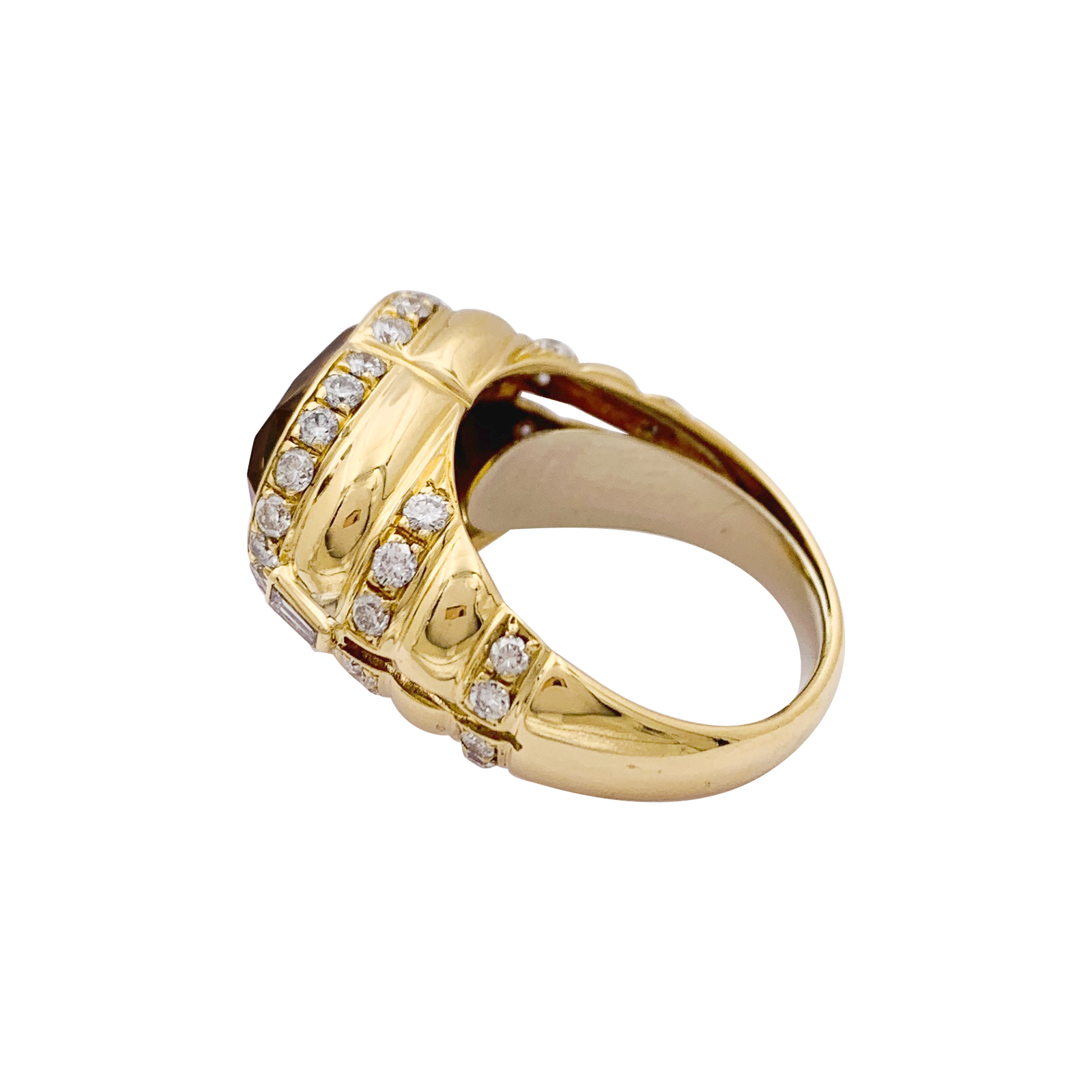 Bague Repossi "Coeur" or jaune, diamants, citrine. 6