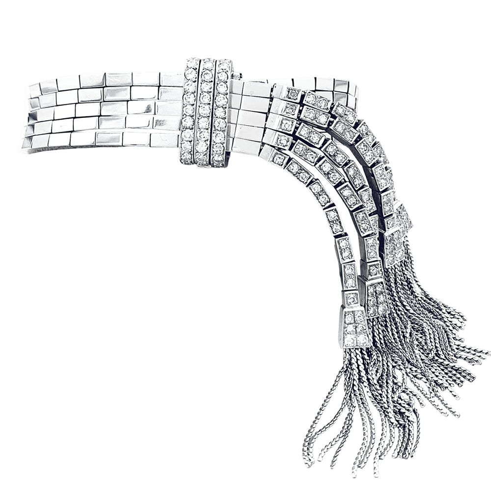 Bracelet ancien platine et diamants. 1