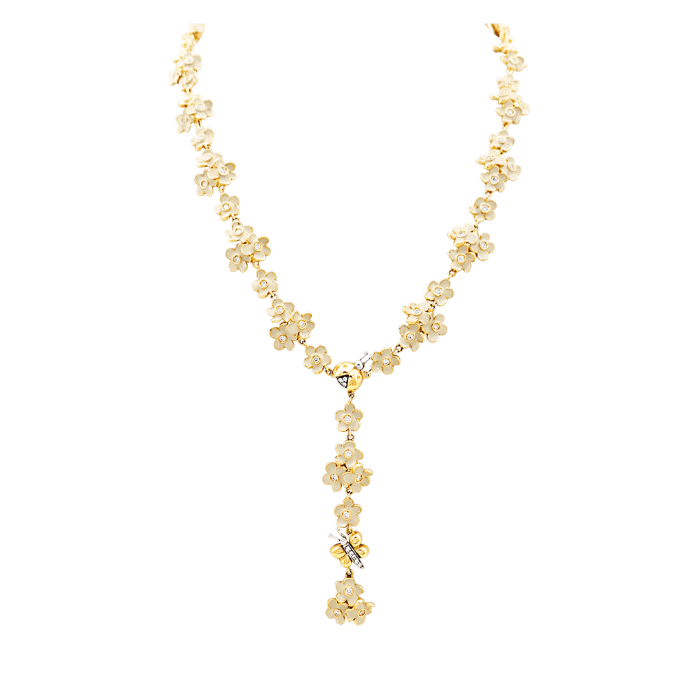 Collier Roberto Coin, émail, diamants. 1