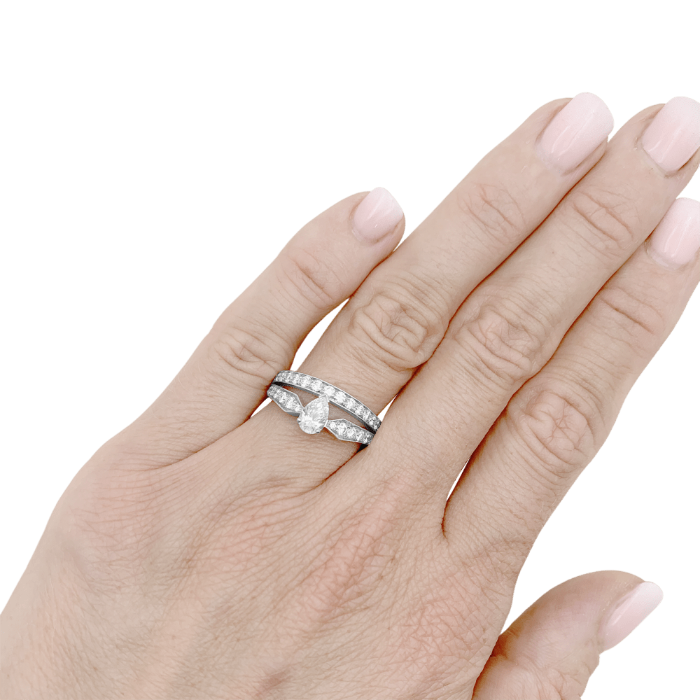 Bague CHAUMET, «Joséphine Diadème », or blanc, diamants. 6