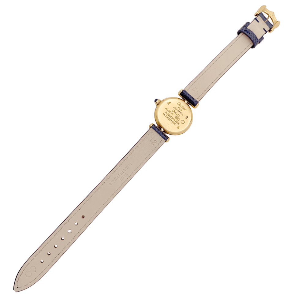 Montre Cartier, "Colisée Must", argent plaqué or, cuir. 3