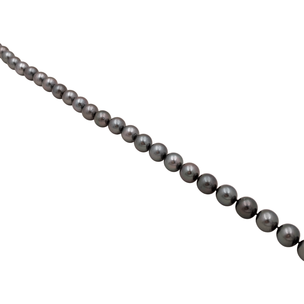 Collier perles de Tahiti, or jaune. 6