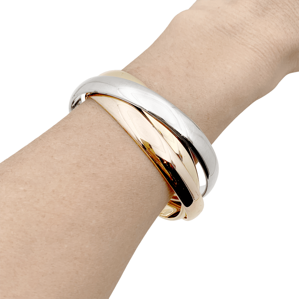 Bracelet Cartier, "Trinity", trois ors. 6