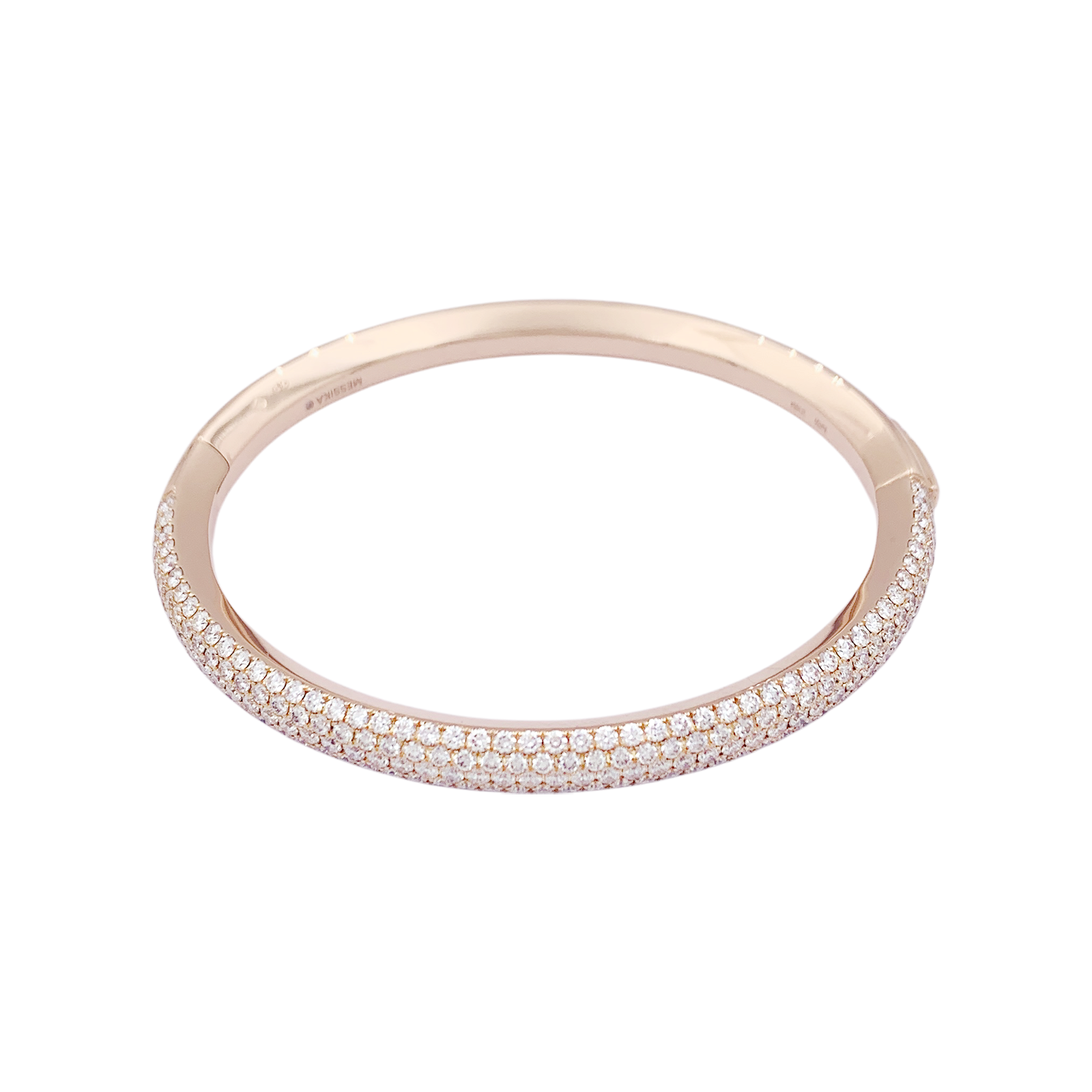 Bracelet Messika "Divine Enigma" or rose, diamants. 2