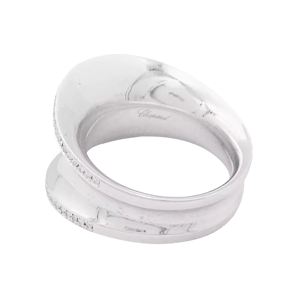 Bague Chopard "Impérial" or blanc, diamants. 2