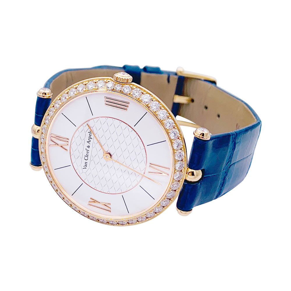 Montre Van Cleef & Arpels, "Pierre Arpels", or rose et diamants. 2
