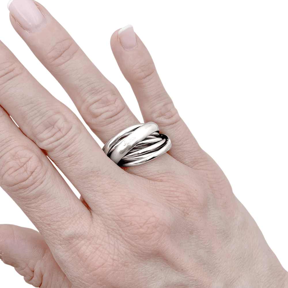 Bague Pomellato,"Mille cercles", or blanc. 5