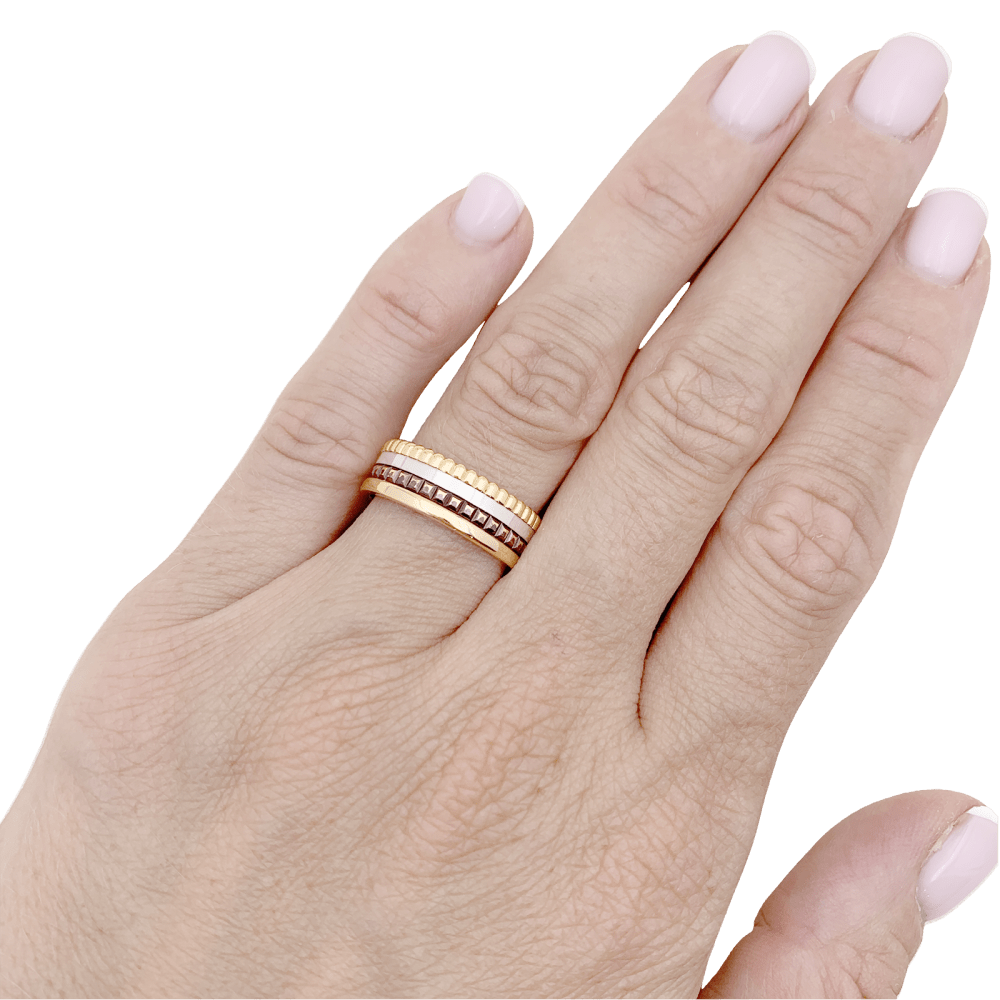 Bague Boucheron,"Quatre", en ors rose, blanc et jaune. 6