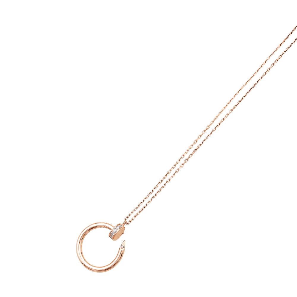 Collier Cartier, "Juste un Clou", or rose et diamants. 5
