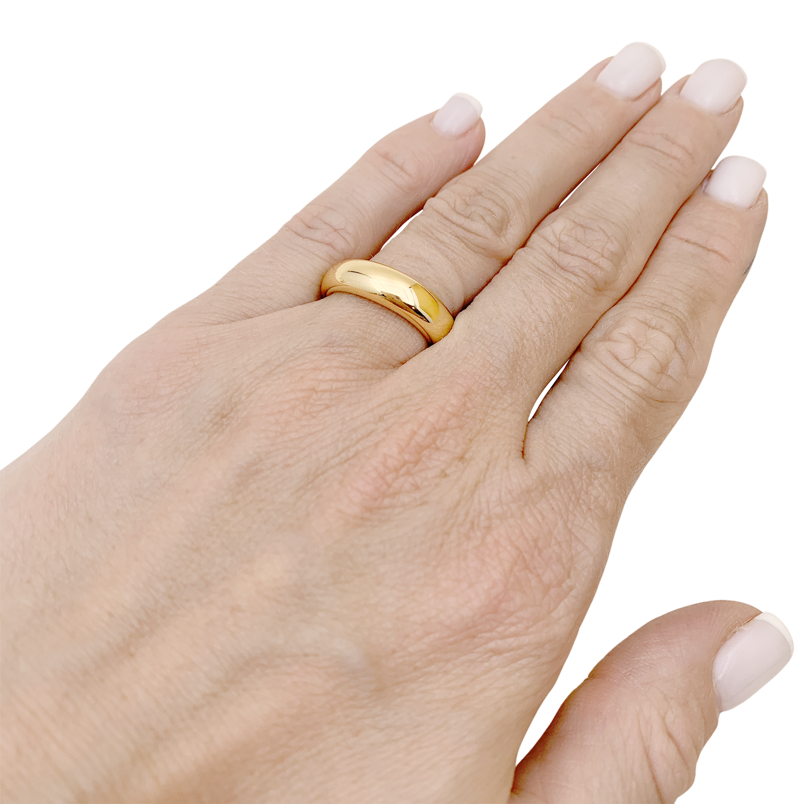 Bague jonc bombé en or jaune. 6
