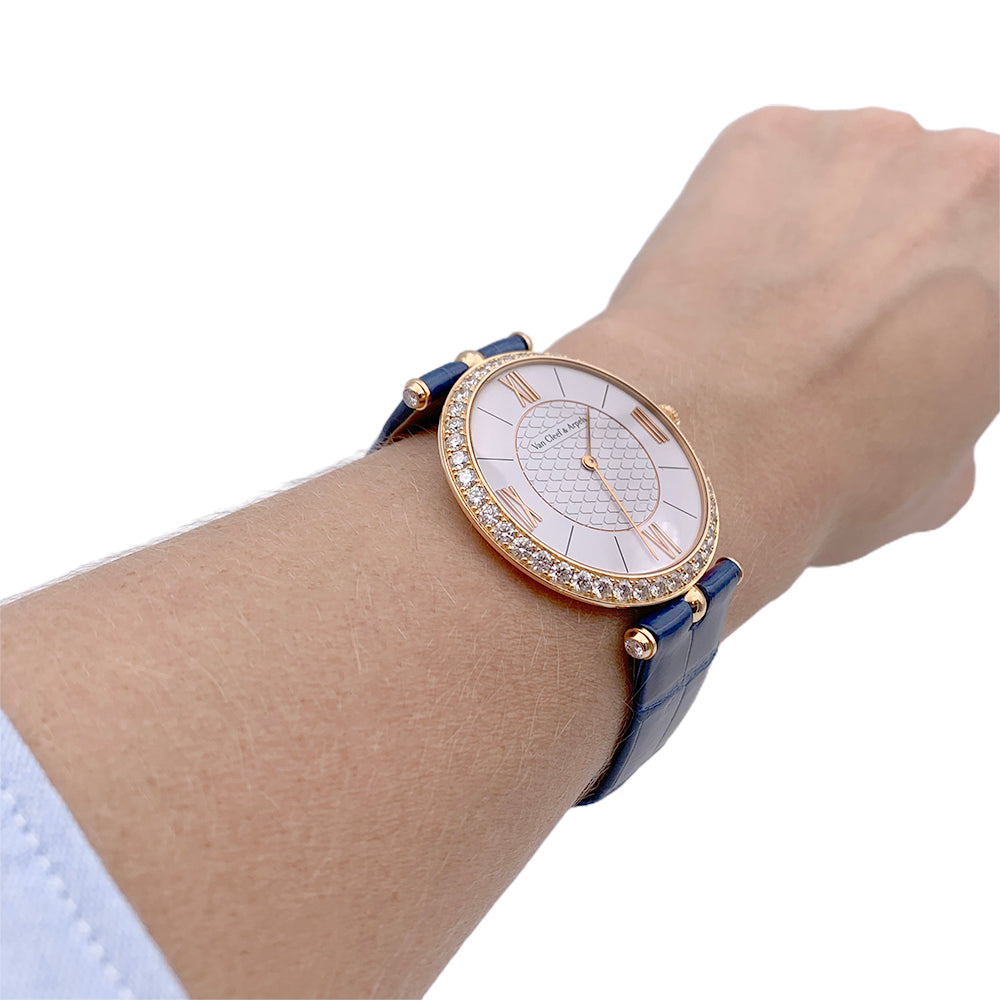 Montre Van Cleef & Arpels, "Pierre Arpels", or rose et diamants. 6