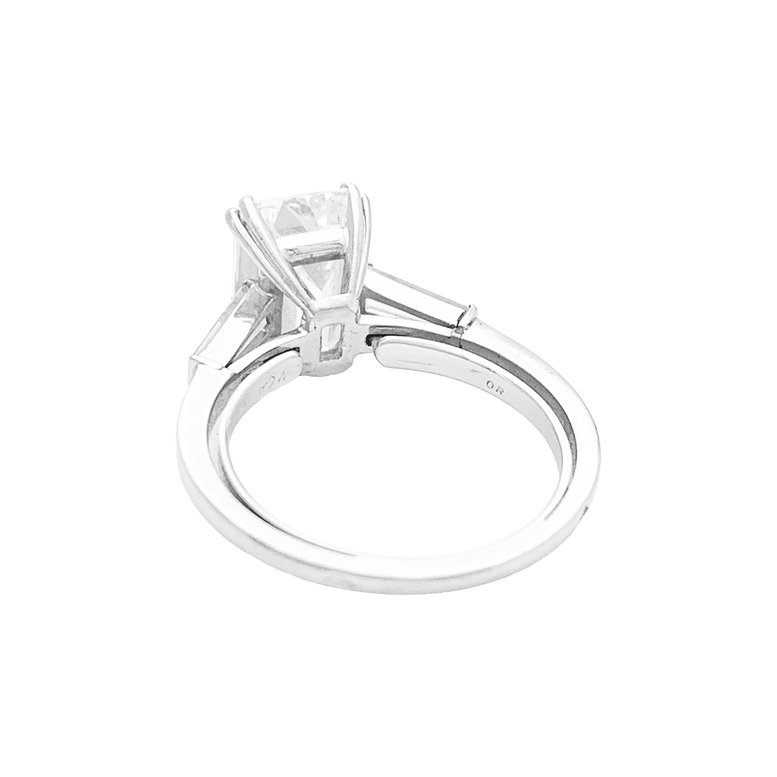 Bague solitaire Van Cleef & Arpels, diamant taille émeraude 4,01 cts. 4