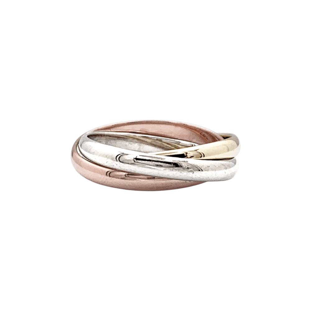 Bague Cartier, "Trinity" trois tons d'or. 2