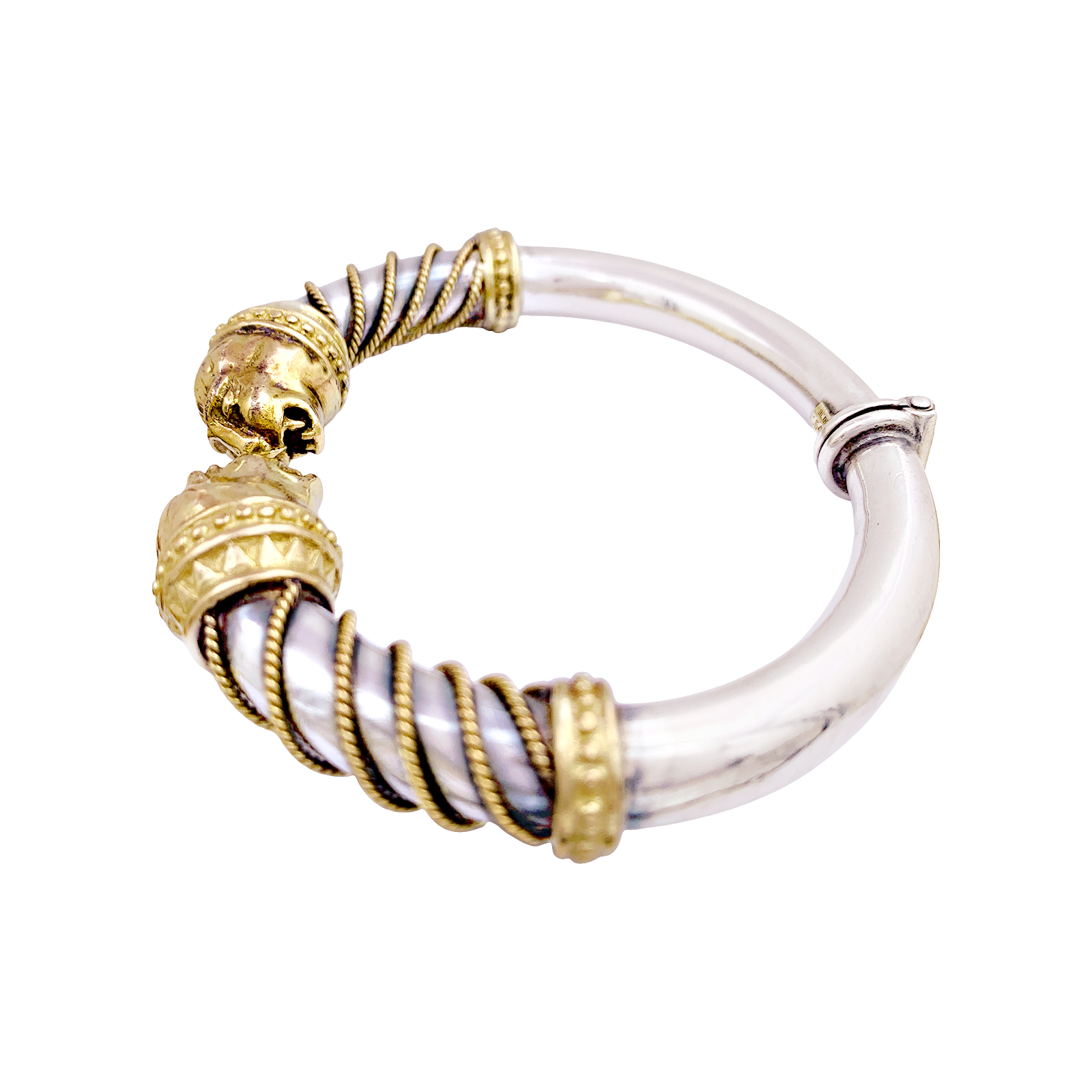 Bracelet Zolotas, "Heritage", or jaune, argent. 2