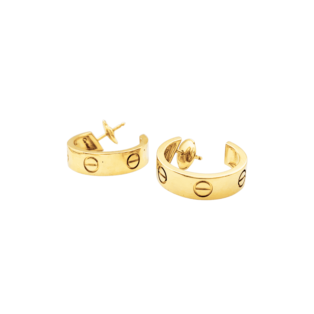 Boucles d'oreilles Cartier, "Love", modèle classique or jaune. 2