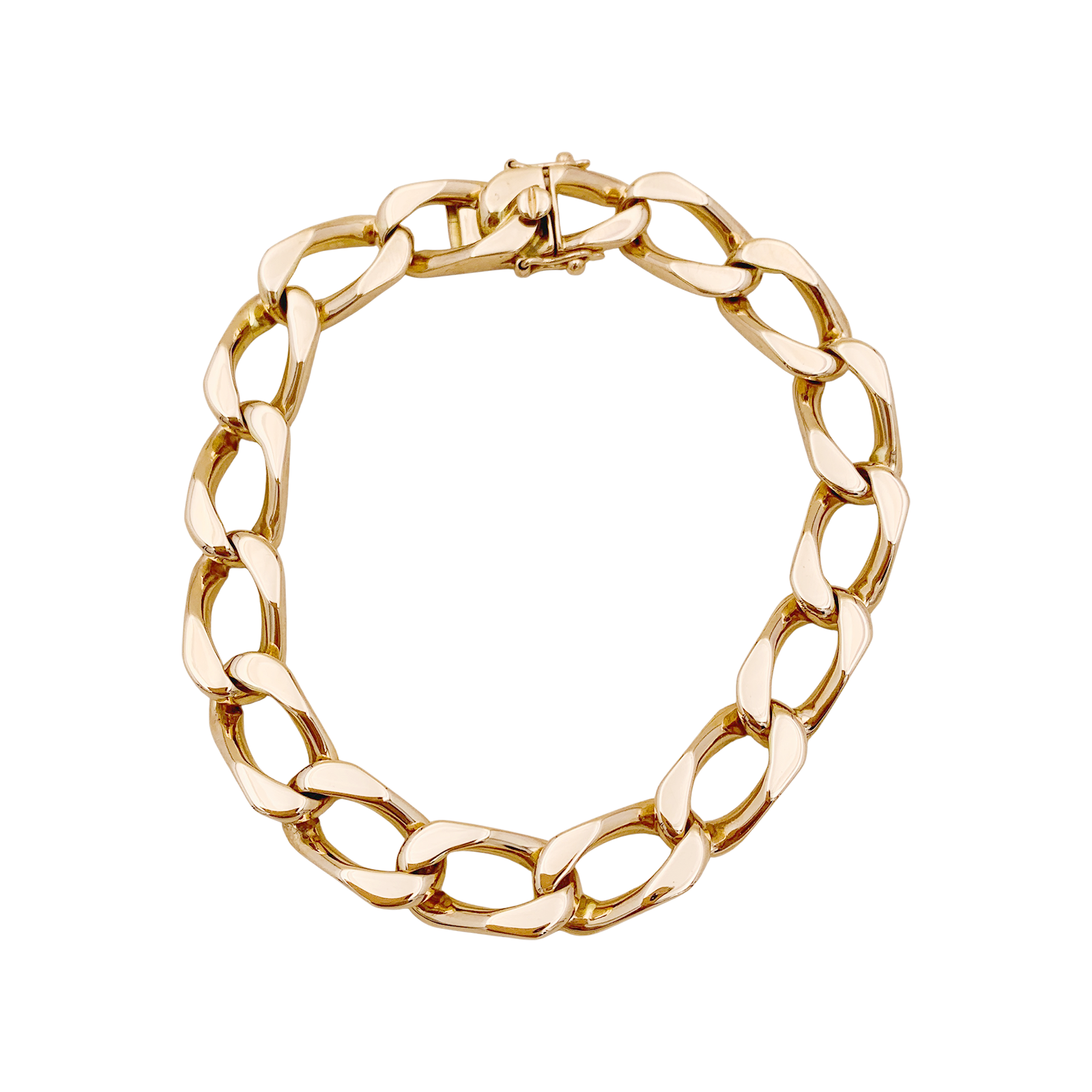 Bracelet gourmette or rose. 1