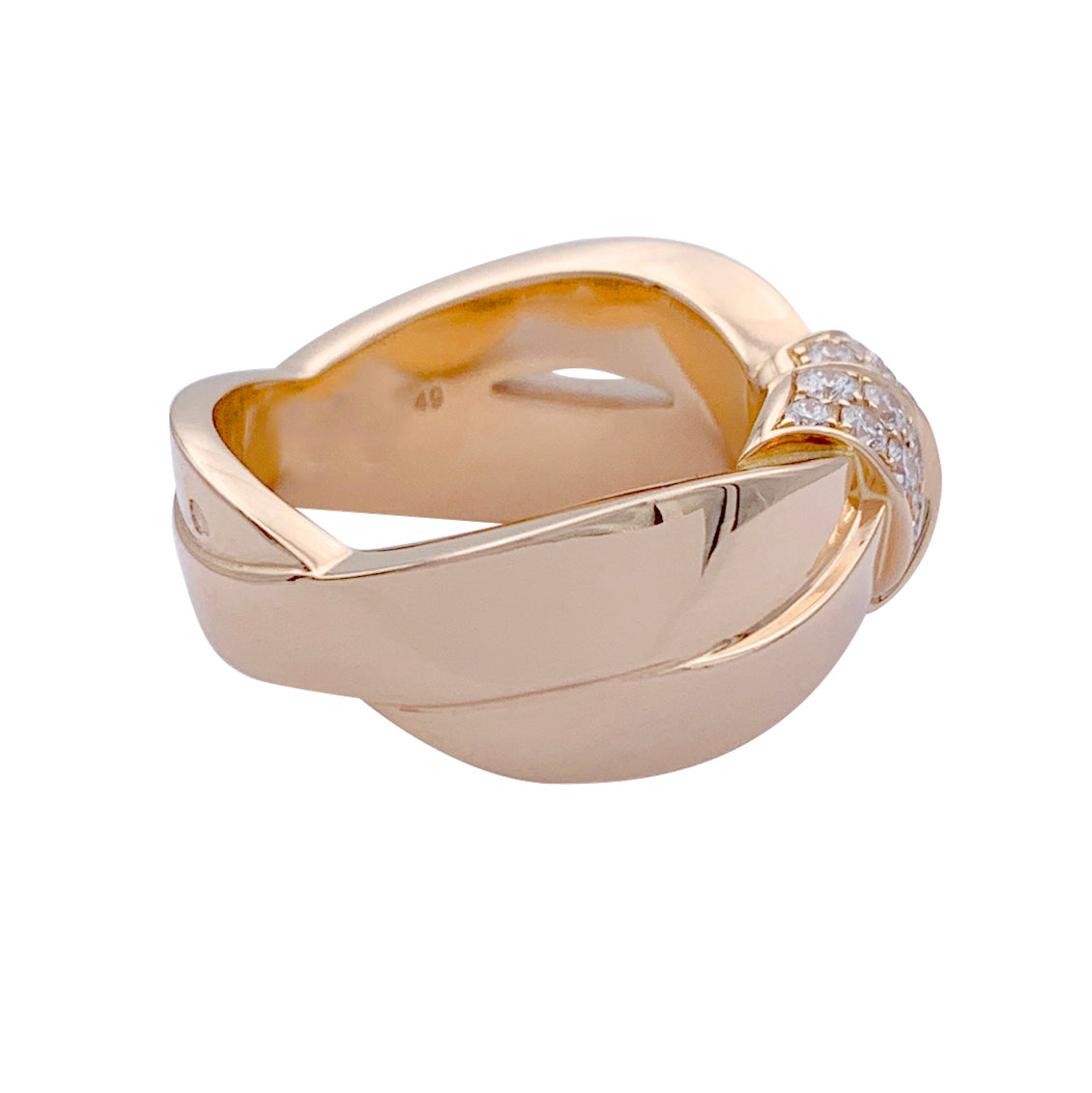 Bague Chaumet, "Liens Séduction", or rose et diamants. 5