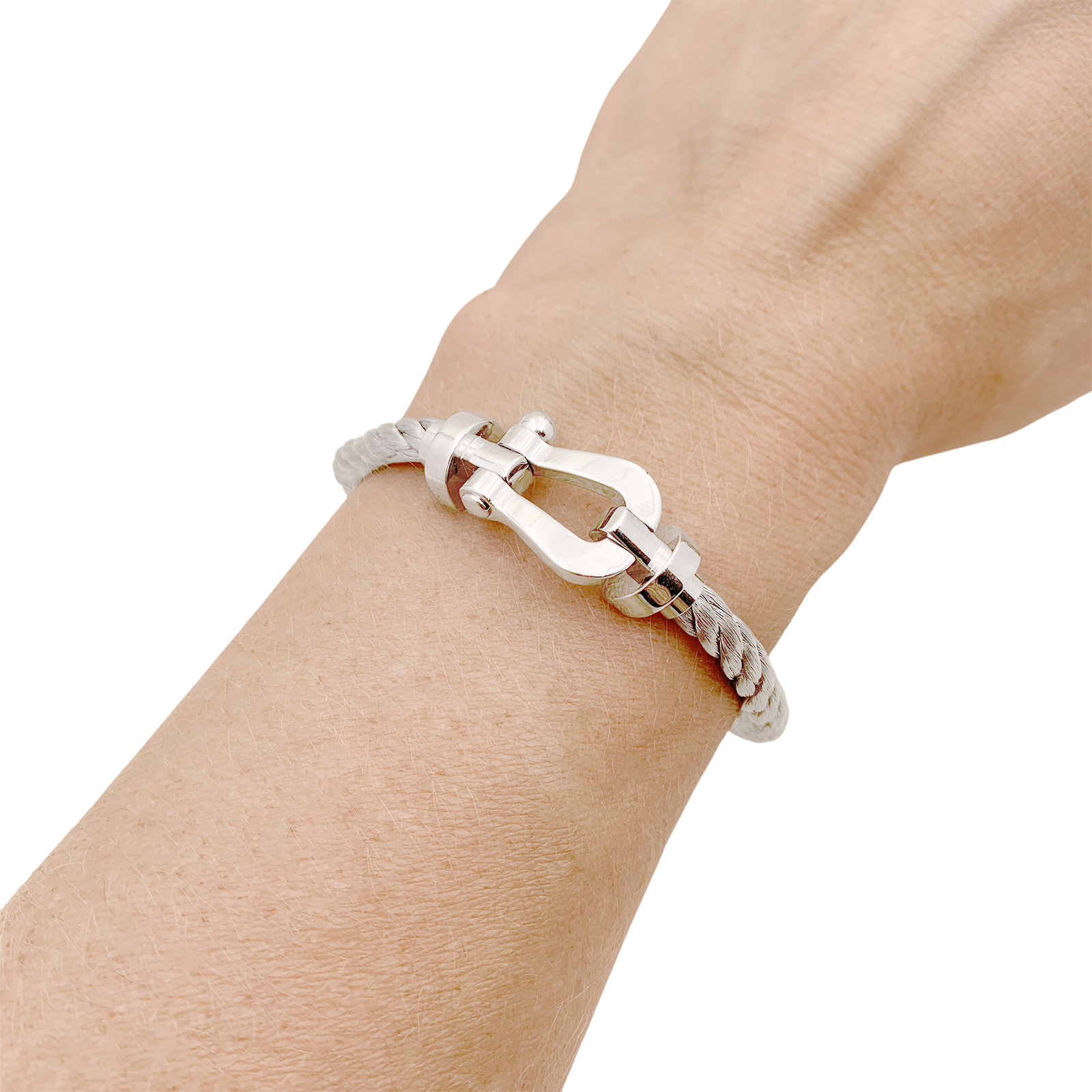Bracelet Fred, "Force 10", or blanc, acier. 6