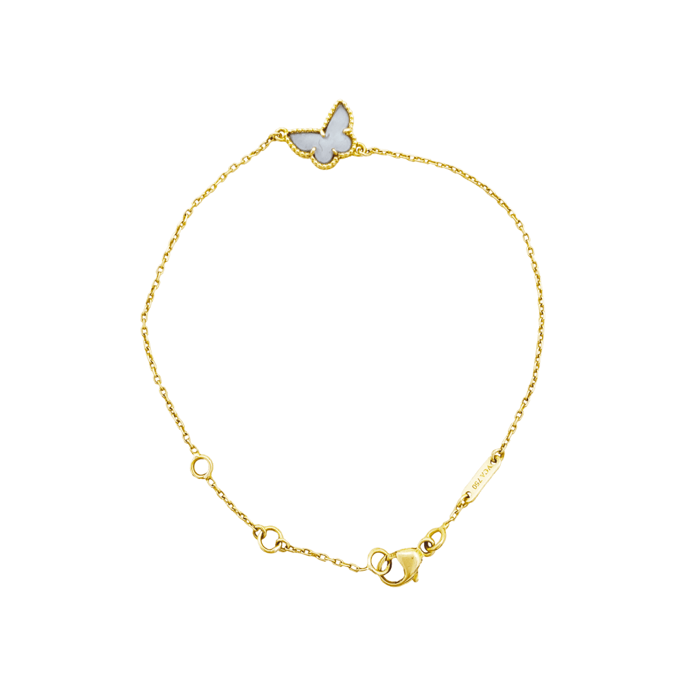 Bracelet Van Cleef & Arpels, "Sweet Alhambra" papillon, or jaune et nacre. 3