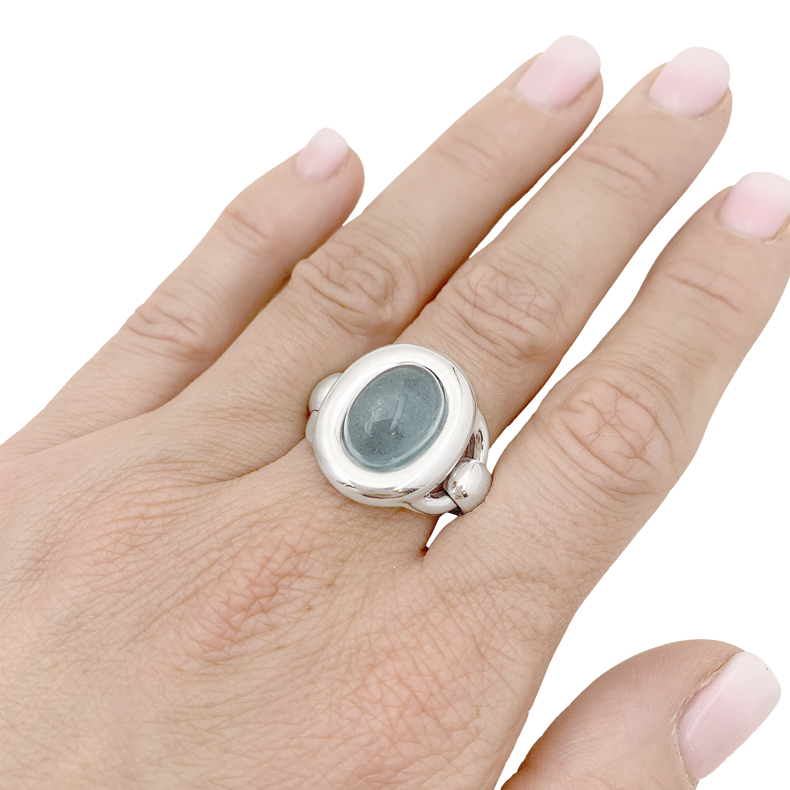 Bague Poiray, aigue-marine et or blanc 6