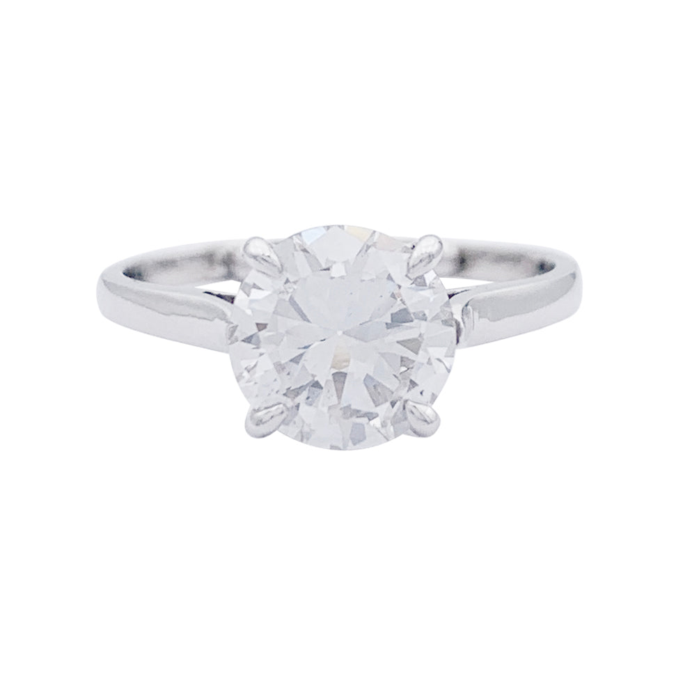 Bague solitaire diamant. 2