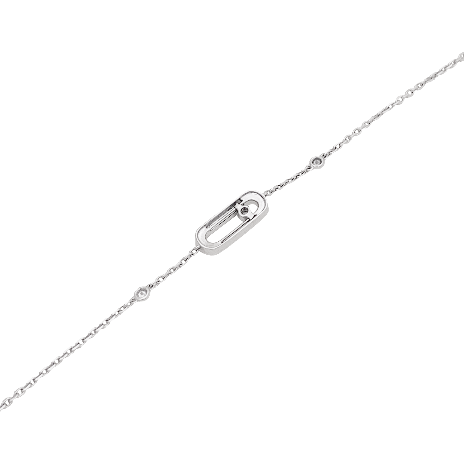 Bracelet Messika, "Move Uno", or blanc et diamants. 3