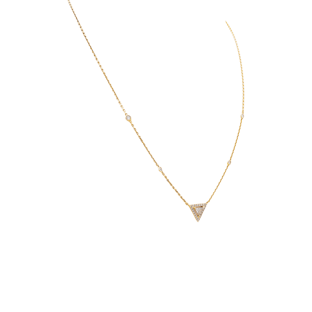 Collier Messika, "Théa", or rose et diamants. 2