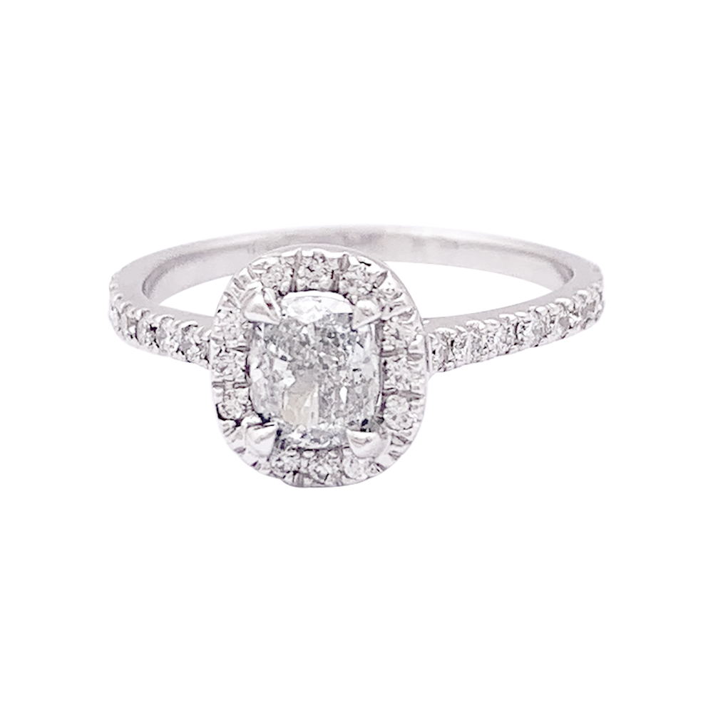 Bague solitaire or blanc, diamant 0,73 carat. 4