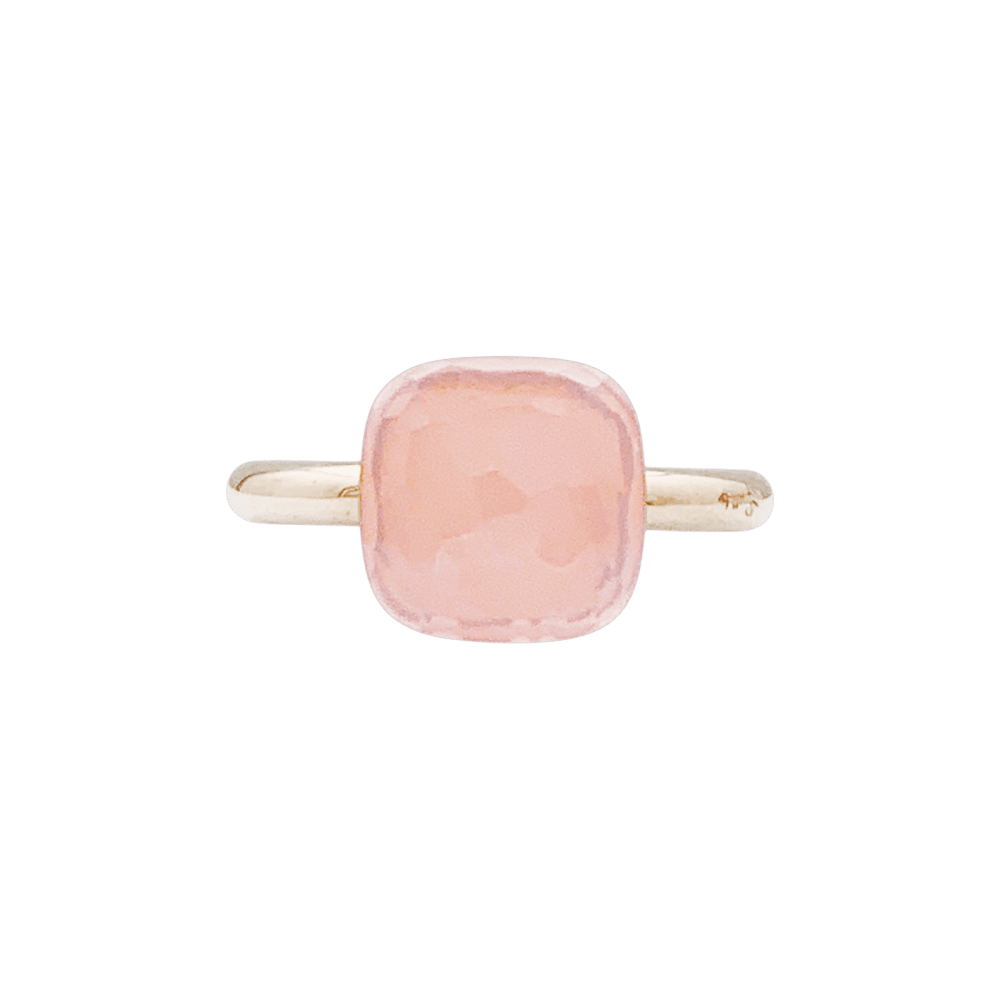 Bague Pomellato, "Nudo Classic", deux ors, quartz rose. 1