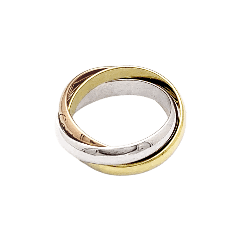 Bague Cartier, "Trinity Classique", trois ors. 4
